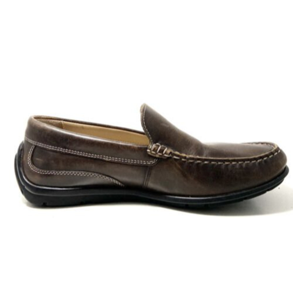 Ecco Classic Moc 2 Brown Leather Venetian Slip On Loafers Size US 8-8.5 EU 42 main image 8